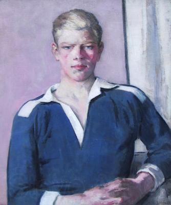 Francis Campbell Boileau Cadell Rugby Player Norge oil painting art
